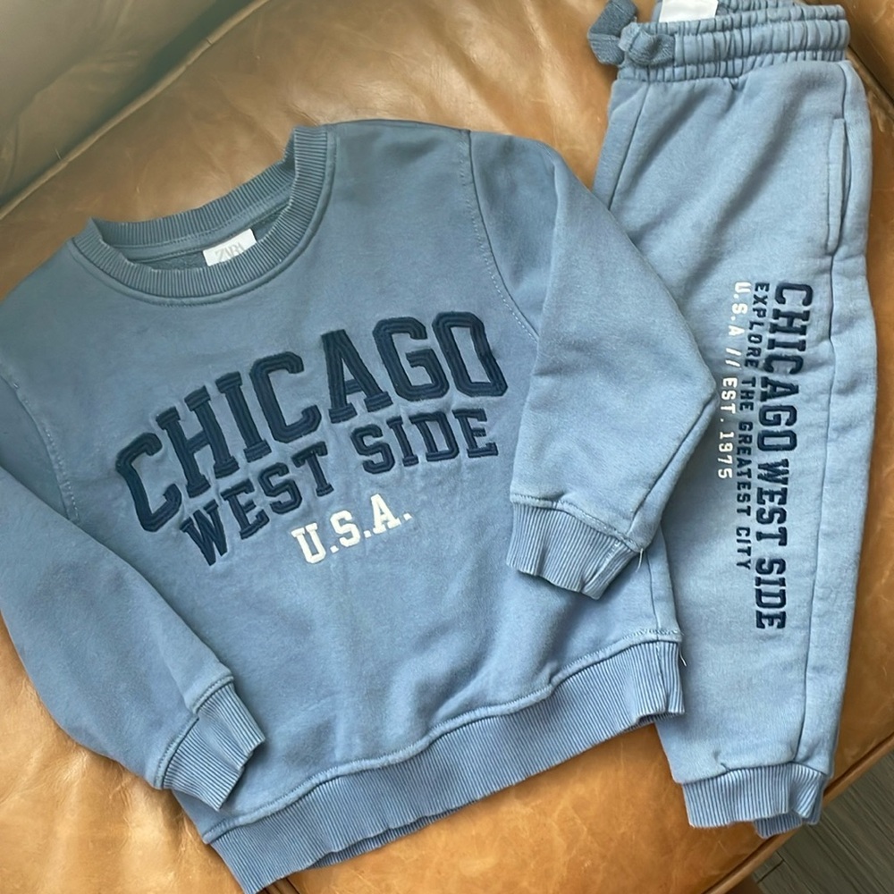 ZARA boys sweatshirt and pants set
